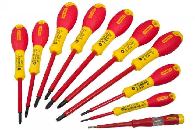 STANLEY 10dílná sada izolovaných šroubováků
